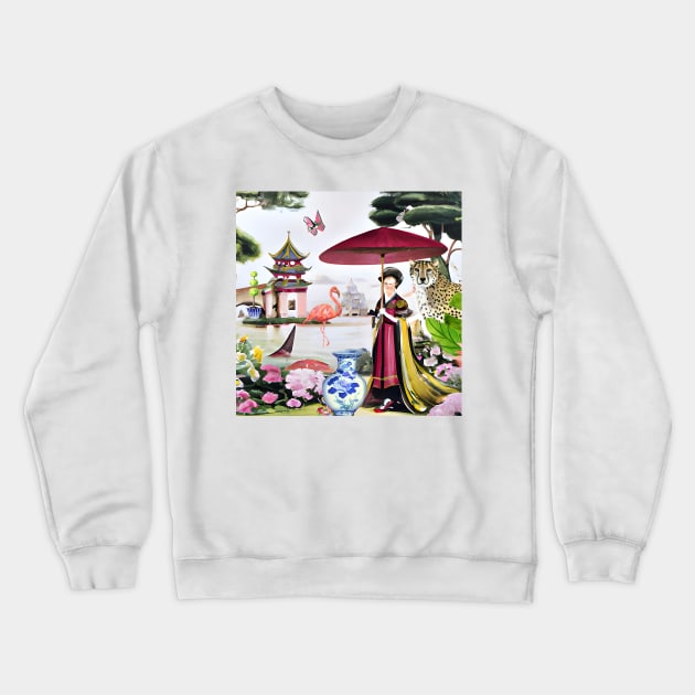 Dangers in paradise chinoiserie Crewneck Sweatshirt by SophieClimaArt